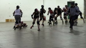 Canon VIXIA GX10 UHD 4K Test footage Toronto Roller Derby Winter Slay Scrimmage 2 Period 1