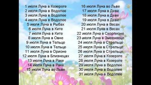 Лунный календарь 2018 года