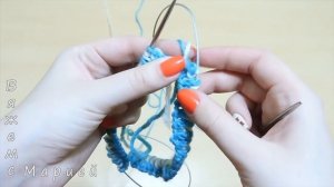 Женская шапка "Морозные узоры" Бриошь спицами. Часть 1 // Brioche Stitch // Women's hats knitting