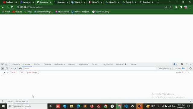JavaScript Pop and push () in hindi