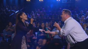 Ariana Grande and James Corden Sing "My Heart Will Go On."
