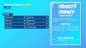 Fortnite Frosty Frenzy 2020 Tournament Explained