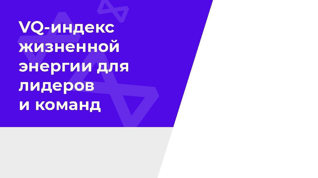 VQ-индекс жизненной энергии для лидеров и команд