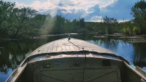 Казанка М + Tohatsu 18 по протоке.