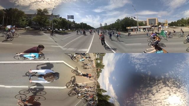 День 1000 велосипедистов. Городской совет, Шафиева. На велосиведе. Уфа. #d1000v, 360, VR, 4K. Часть смотреть онлайн