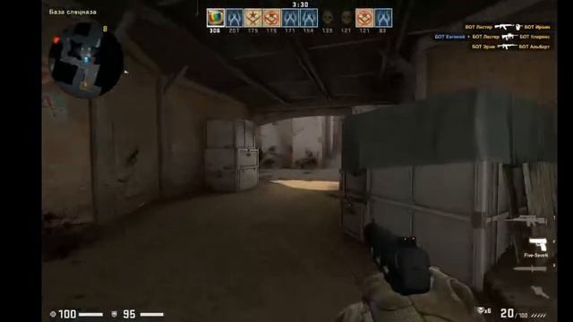 Как я играю в CS:GO с лёгкими ботами ( да я нубик ). Записывал благодаря Steam Link. смотреть онлайн