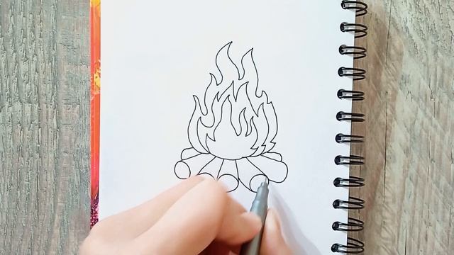 Как нарисовать костёр смотреть онлайн
