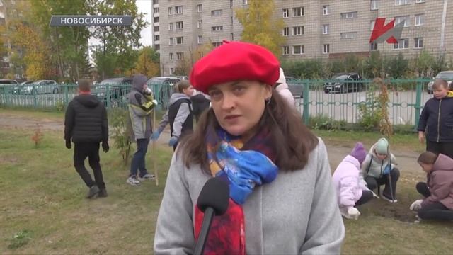 Пионеры 191-й школы посадили аллею в честь 100-летия СССР