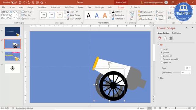 Celebration slide in PowerPoint / Celebrate your achievement with style