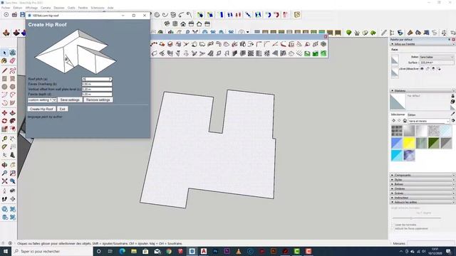 Sketchup 2021: how to generate a roof with the 1001bit pro tool