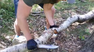 Нож БОЙНЯ ООО Беркут. Уличный тест