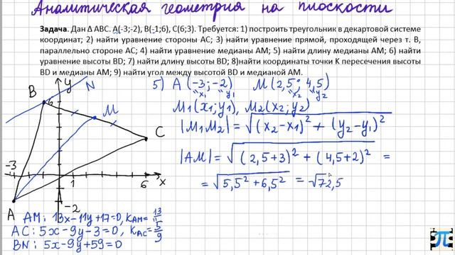 Аналитическая геометрия на плоскости