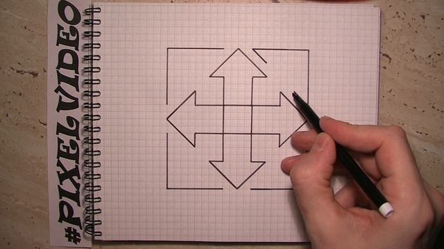 рисунки по клеточкам стрелки #pixelvideo смотреть онлайн