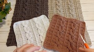 Рельефный узор  " КОСА" крючком ! Для пледа , следков , жакетов !!!