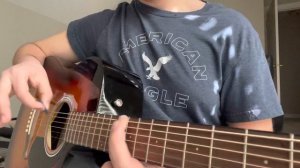 Playing Seven nation Army on acoustic Guitar on my 2nd day of learning how to play!