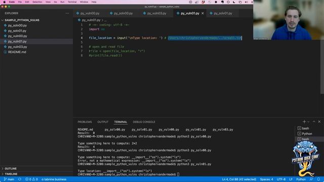 Python Coding Mistakes, Causes of Vulnerabilities and How to Solve It! by Christopher Van Der Made