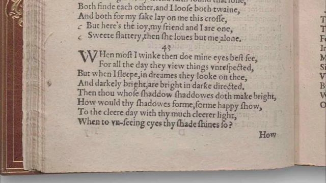 Shakespeare's Sonnet #43: "When most I wink, then do mine eyes best see" смотреть онлайн