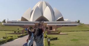 Нью-Дели. Храм ИСККОН, Лотос, Акшардхам. Дели. Индия. Февраль 2018.