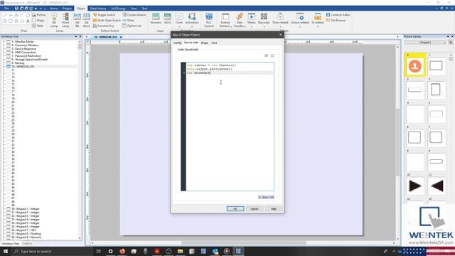 How to draw shapes with Weintek's JS Object (JavaScript) смотреть онлайн