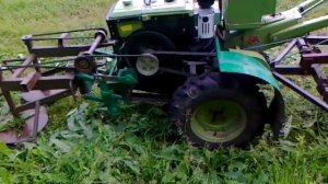 самодельная роторная косилка к мотоблоку в паре с адаптором