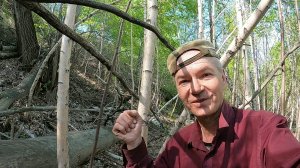 Поиск с помощью металлоискателя в лесу.