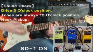 BOSS OD-1X OverDrive (NEW), SD-1 SUPER OverDrive and BD-2 Blues Driver Sound Check.