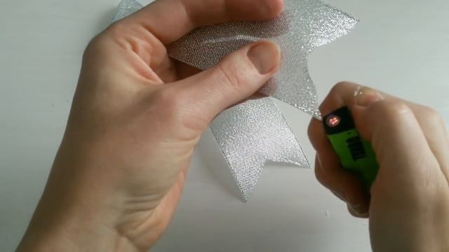 Бантики на елку своими руками /Мк канзаши/Новогодние канзаши/DIY