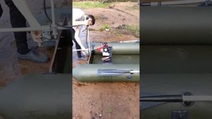 Установка лодочного движетеля на базе тримера