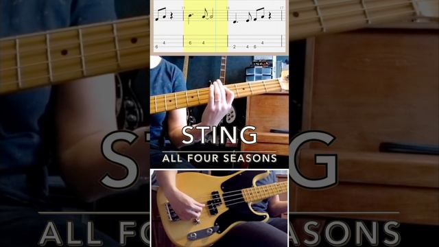 Sting - All four seasons (Verse 1)  #tablature #basscover #fenderprecisionbass #basscoverwithtabs