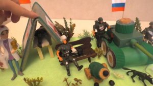 Поделка на 23 февраля своими руками / Как сделать танк из втулок