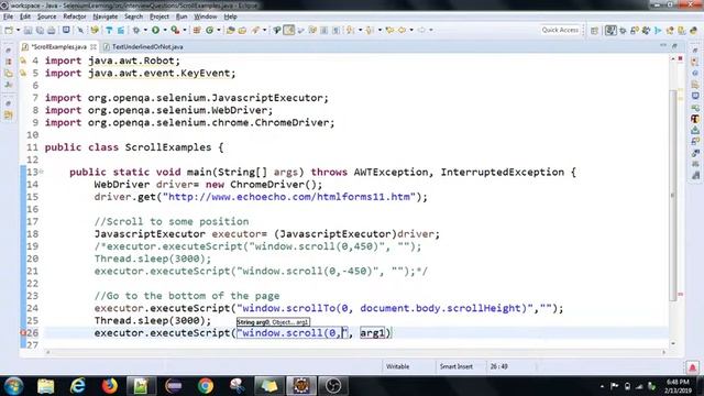 Selenium Interview Questions | PART-18 | How to scroll a web page | Tamil