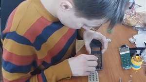 Чистка от "жира" радиотелефона Panasonic