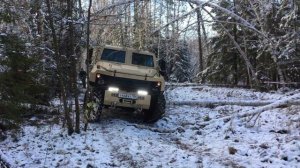Бронеавтомобиль Буран в лесу