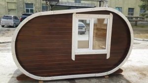 Дачный домик из мини-бруса Кедра площадью 10м2.