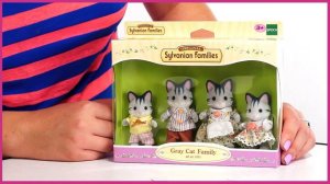 Sylvanian Families  Фигурки Семья Серых Кошек 3551)