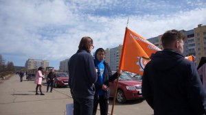 Первомайская демонстрация в Братске 01.05.2019 Братск, социологический опрос.