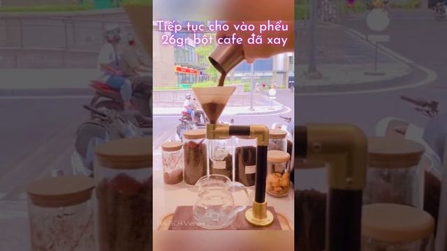 Pha cafe cực chất bằng bộ pha chế tác thủ công YOLO NEW V60 Hario