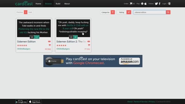 HOW TO USE THE SIDEMEN CUSTOM CARD PACKS ON CARDS AGAINST HUMANITY!! (Pretend You're Xyzzy) смотреть онлайн
