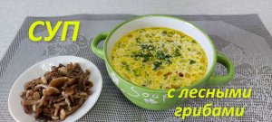 Суп с лесными грибами