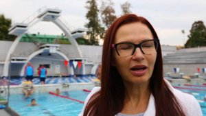 Эвелина Блёданс рассказывает о бассейне под открытым небом «Чайка»
