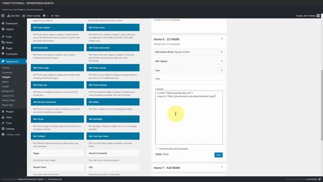 How to use WordPress Text widgets to display advertisements смотреть онлайн