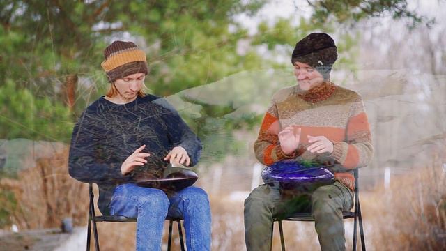 Игра на глюкофонах дуэтом / Playing on Steel Tongue Drum, tank drum, happy drum, hapi drum