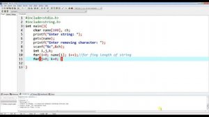 Program for Removing character from given string in C/C++ | The SemiColon`Z