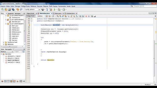 10 - Java com banco de dados Select. [DAO Método Listar]. смотреть онлайн