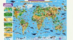 Интерактивная карта для детей про животных и растения от #геодом #география #карта #обучающеевидео