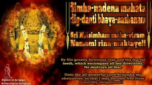 Rina-mochana Nrisimha stotram (with lyrics and Englsh translation)