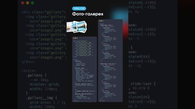 Фото-галерея на HTML/CSS без применения JavaScript ? #css #web #webdev #html #webdevelopment #js