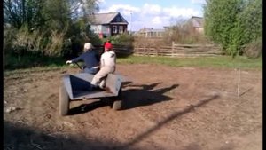 На мини-тракторе