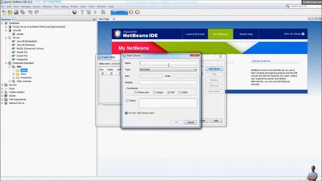 How to create Derby database in NetBeans IDE