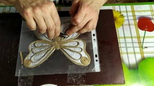 Бабочка из джута своими руками